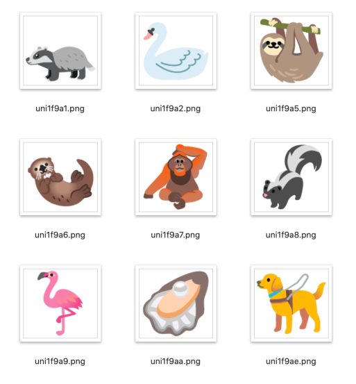 emojis-android-11-animales-1