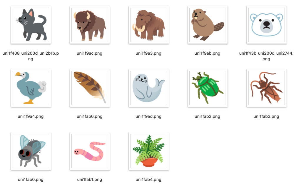 emojis-android-11-animales-naturaleza